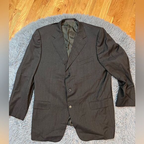 Ermenegildo Zegna Gray Wool Blazer Size IT 58 US 48 - Picture 1 of 6